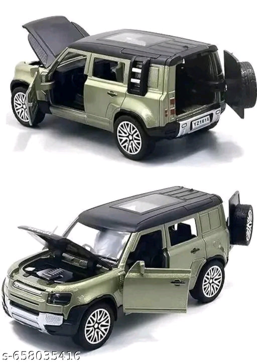 Diecast Orange Land Rover Defender Toy Car | Premium Metal Off-Road SUV Model | Kids & Collectors