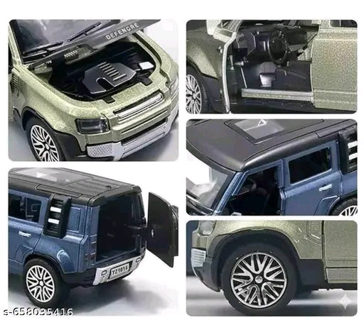 Diecast Orange Land Rover Defender Toy Car | Premium Metal Off-Road SUV Model | Kids & Collectors