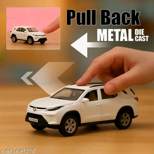 Die-Cast White Fortuner Toy Car | Premium SUV Model for Kids