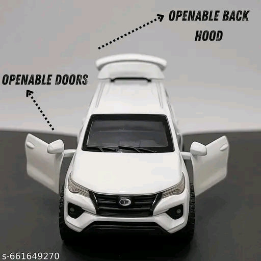 Die-Cast White Fortuner Toy Car | Premium SUV Model for Kids